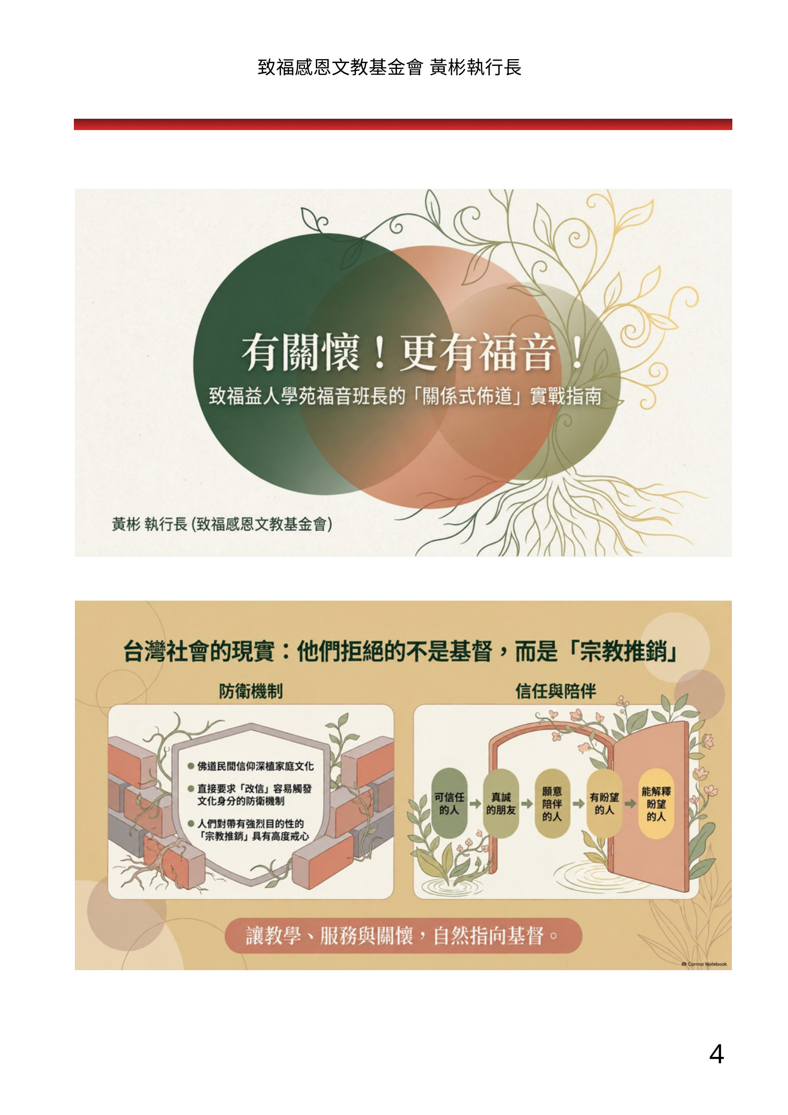 福音班長培訓電子手冊南部場，第 4 頁