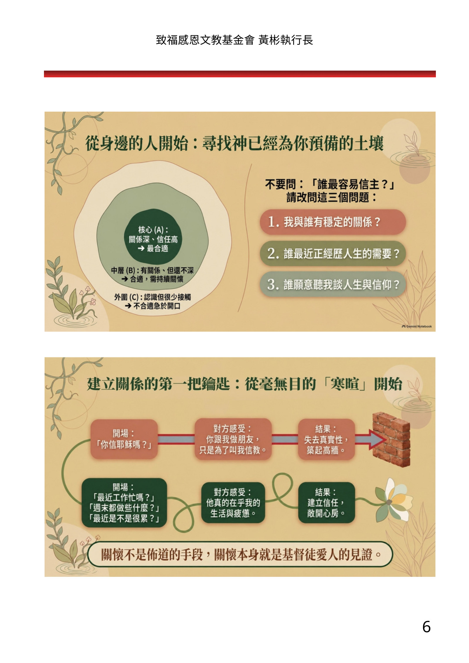 福音班長培訓電子手冊南部場，第 6 頁