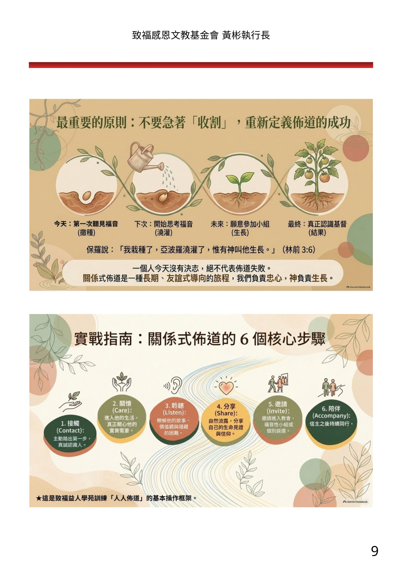 福音班長培訓電子手冊南部場，第 9 頁